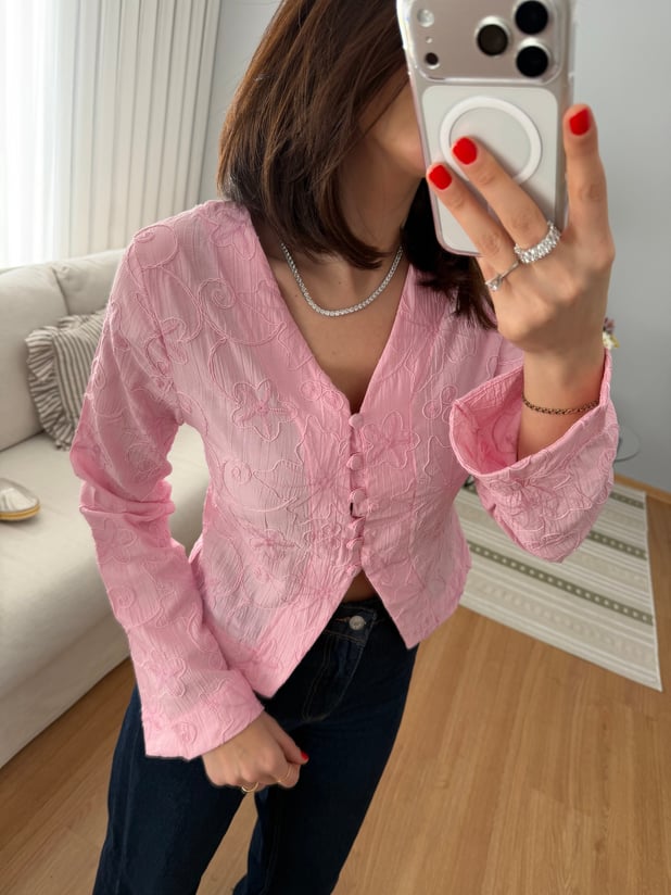 Bloom Pembe Bluz