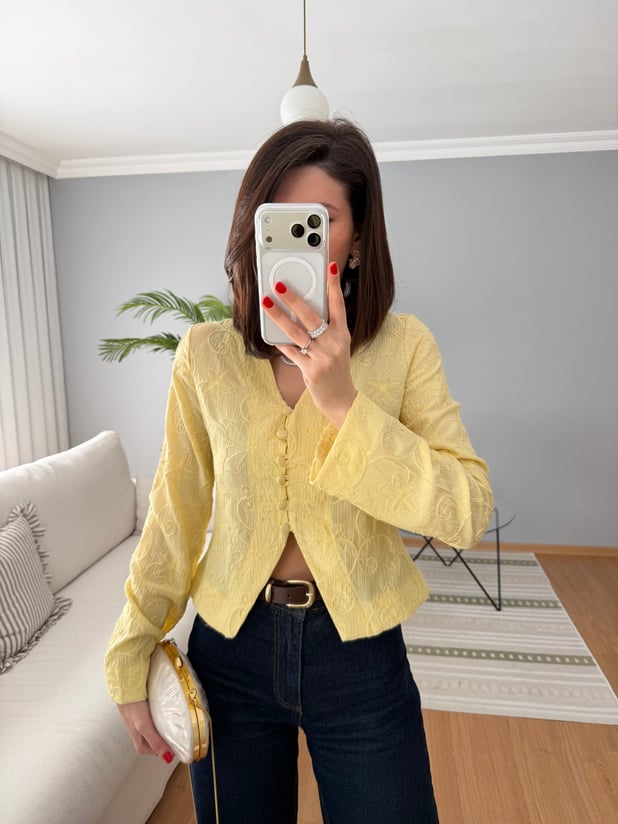 Bloom Sarı Renk Bluz