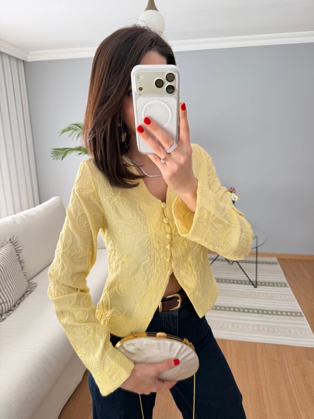 Bloom Sarı Renk Bluz