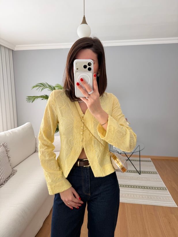 Bloom Sarı Renk Bluz