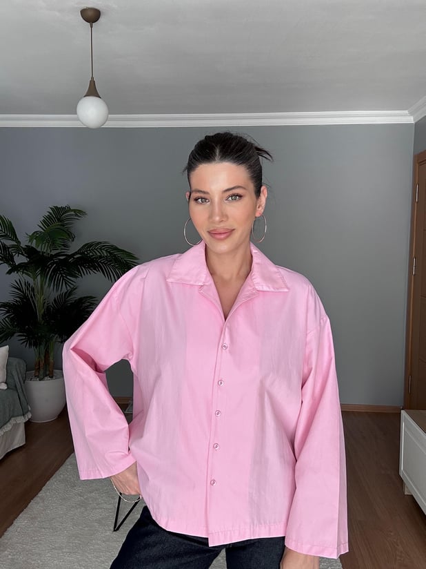 Ceket Yaka Pembe Gömlek 