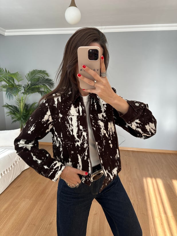 Cow Print Ceket 
