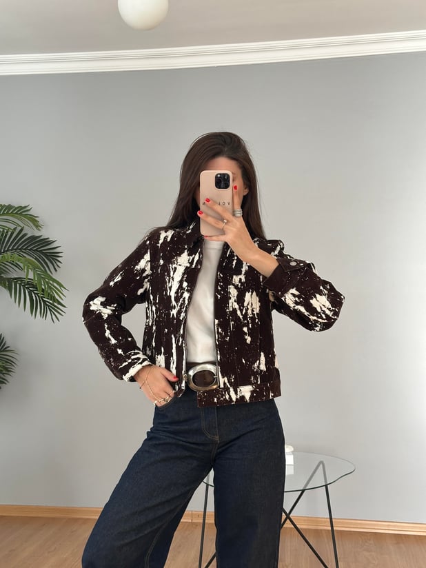 Cow Print Ceket 