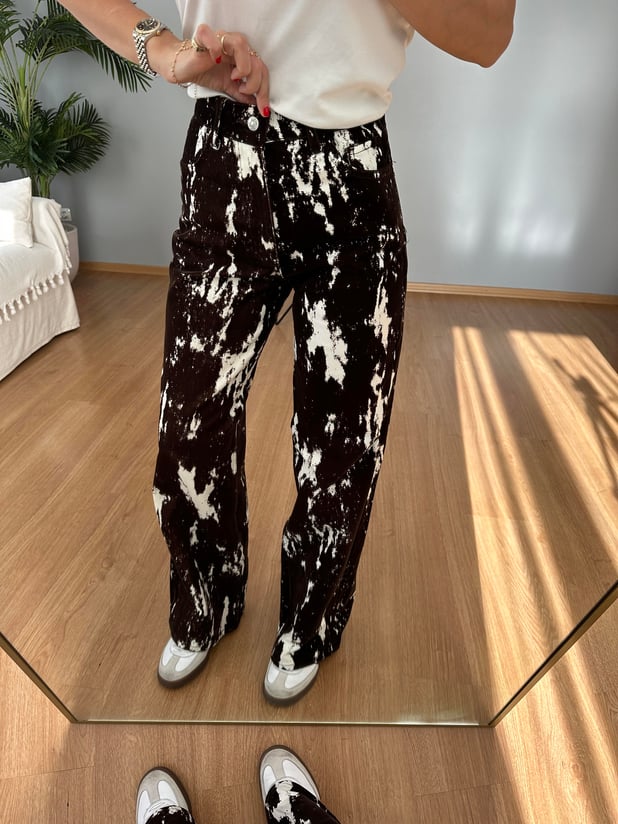 Cow Print Pantolon
