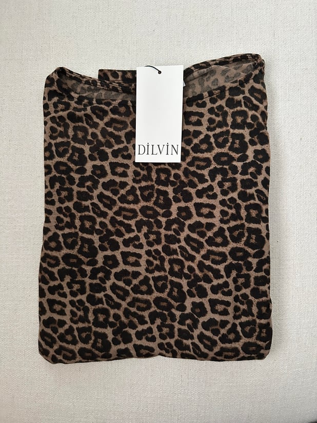 Dilvin Leopar Desenli Bluz