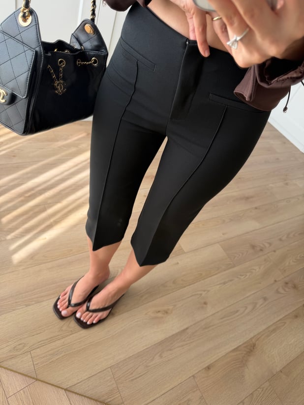 Dilvin Siyah Bermuda Pantolon