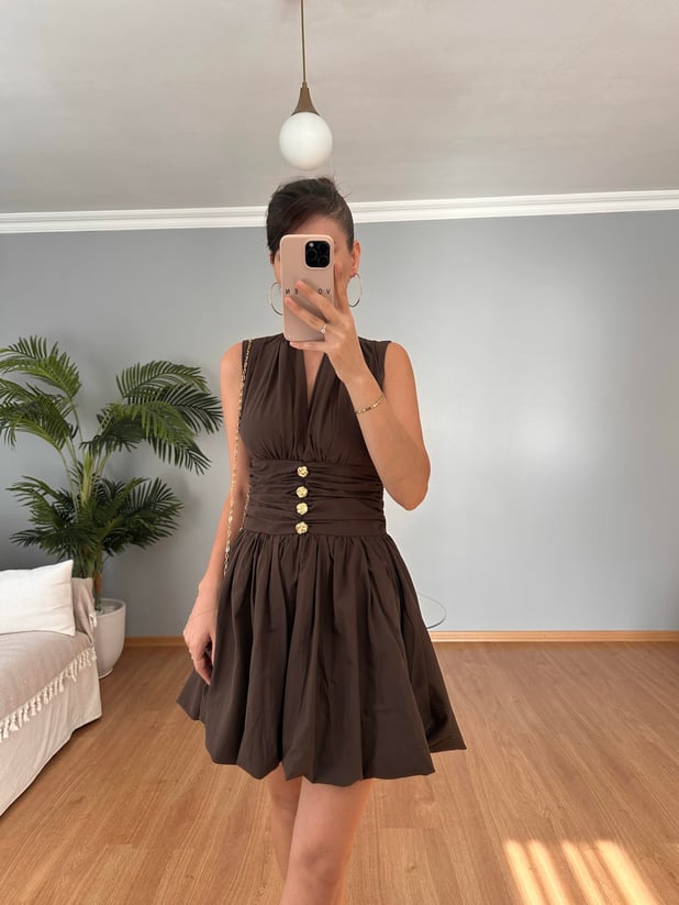 İmmor Kahve Elbise 