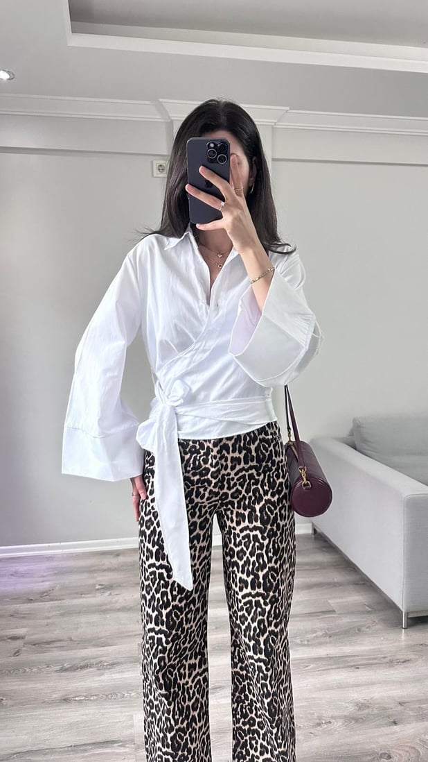 Isabella Bağlamalı Gömlek 