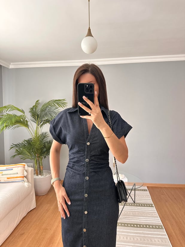 Katerin Denim Elbise