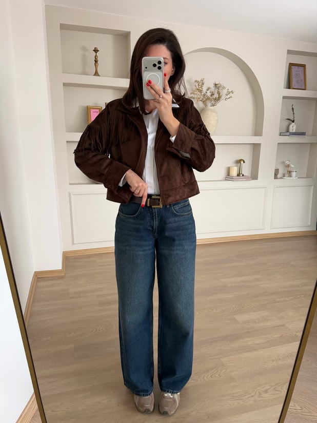 Koyu Yıkama Baggy Jean  