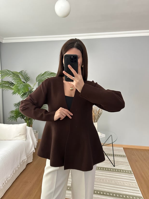 Kuşaklı Triko Hırka