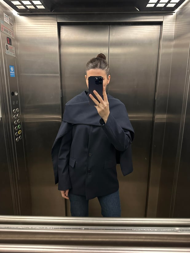 Lacivert Şal Yaka Blazer Ceket 