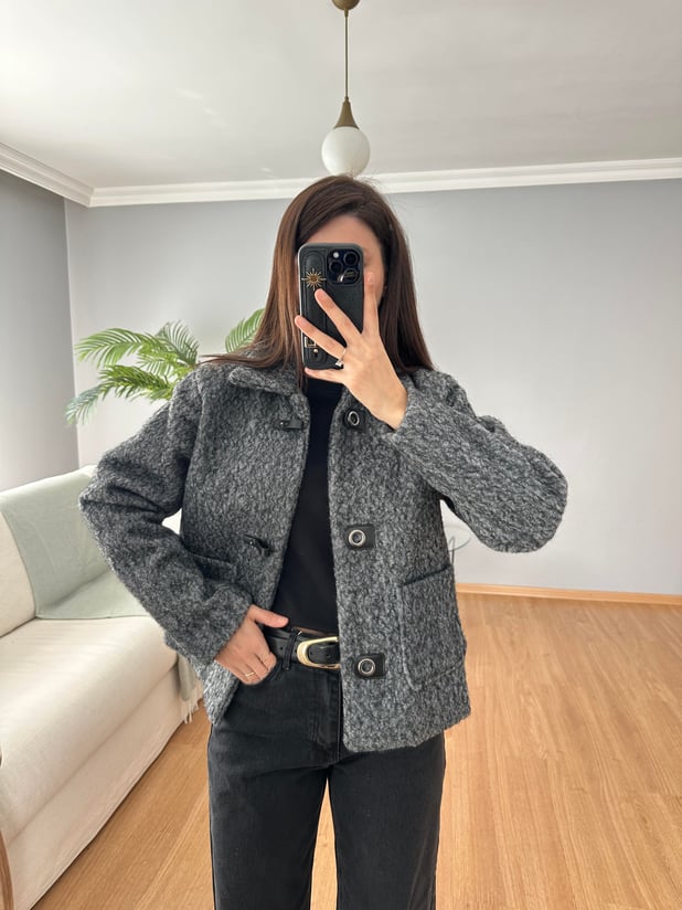 Lana Füme Yün Ceket 