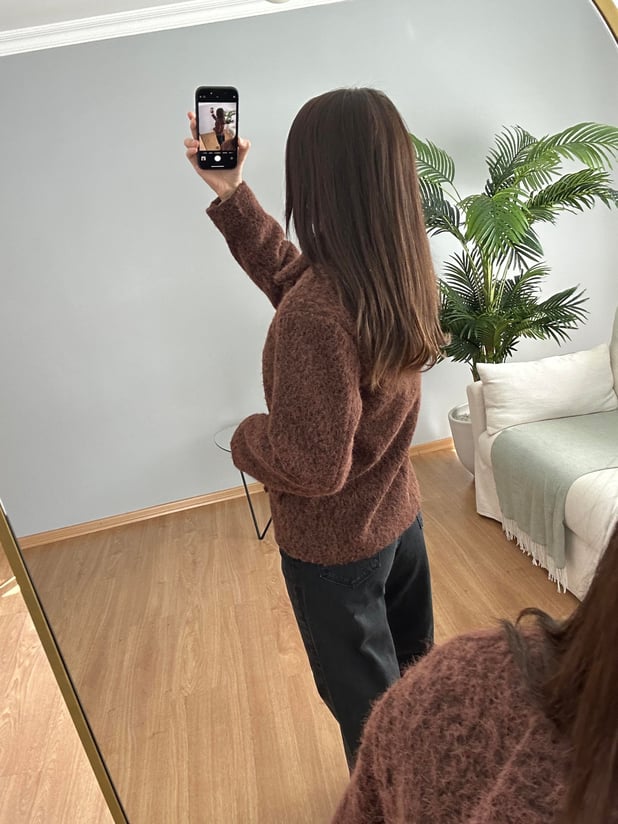 Lana Kahve Yün Ceket 
