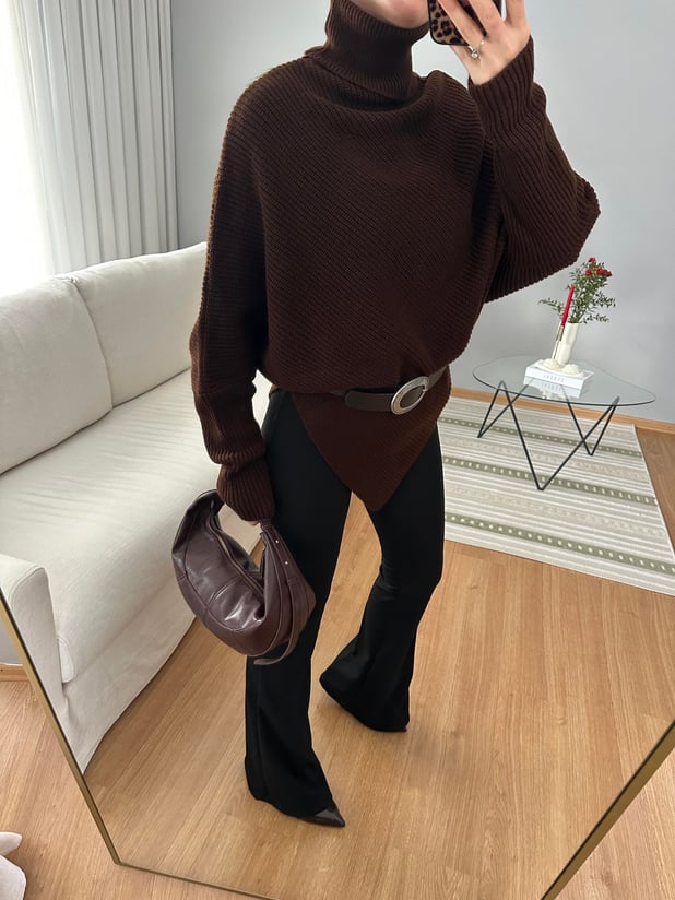 Lavia Kemerli Kahve Kazak