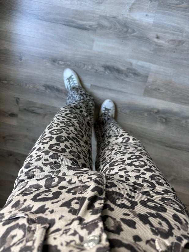 Leopar Desenli Denim 