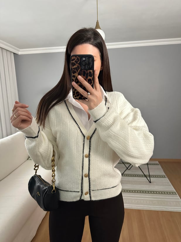 Malina Gold Düğmeli Hırka