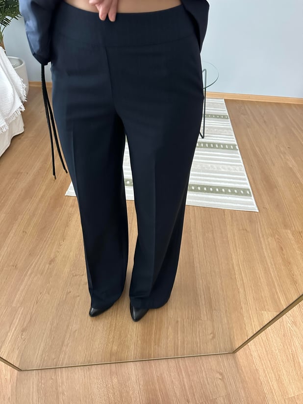 Navy Kemerli Yelek Takım