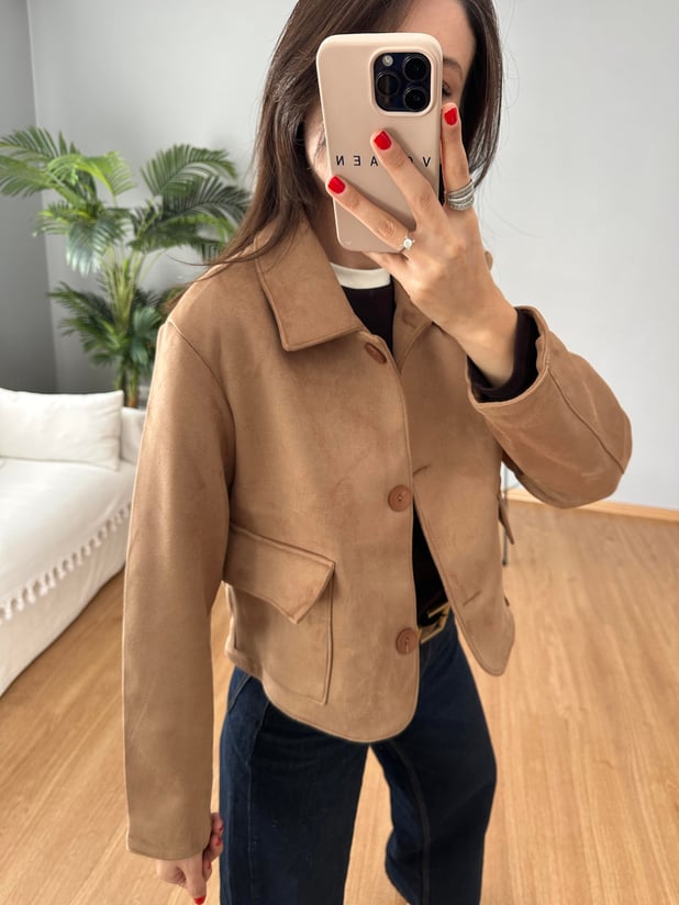 Nora Camel Süet Ceket 
