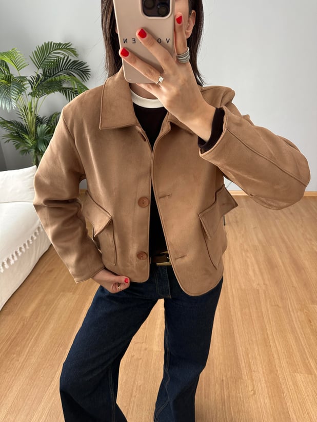 Nora Camel Süet Ceket 