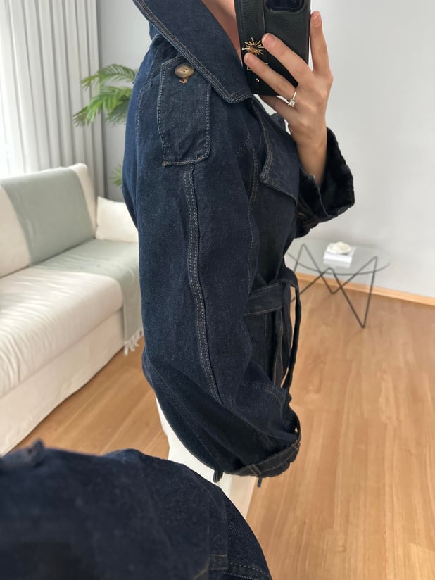 Notte Kuşaklı Denim Ceket 