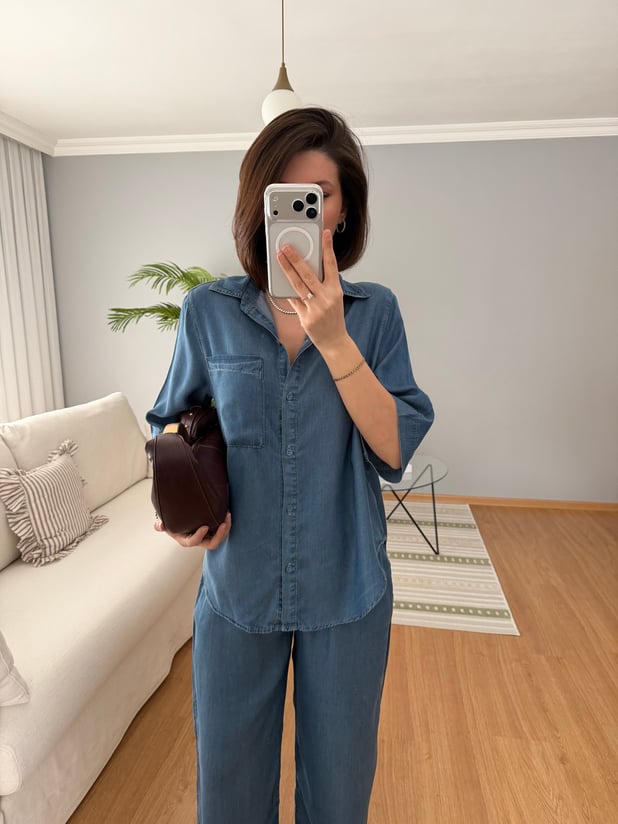 Paline Tencel Denim Rengi Takım