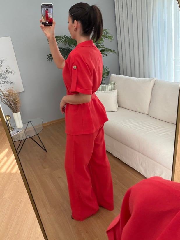 Paloma Kemerli Kırmızı Takım