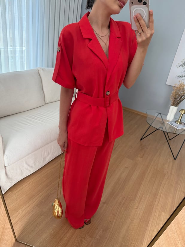 Paloma Kemerli Kırmızı Takım