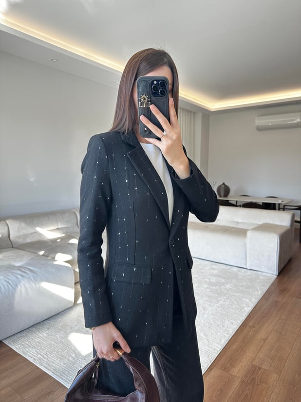 Parıltılı Payet Ceket 