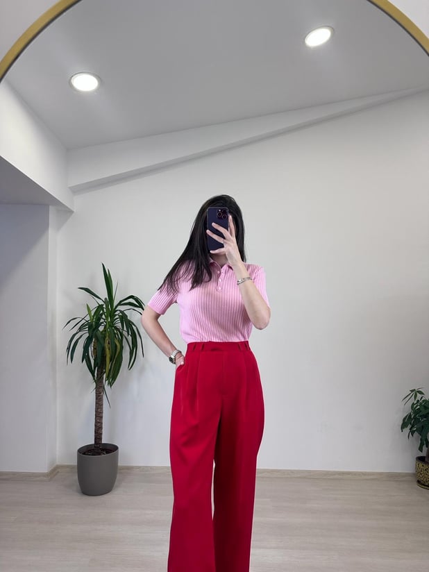Pembe Triko Tişört 