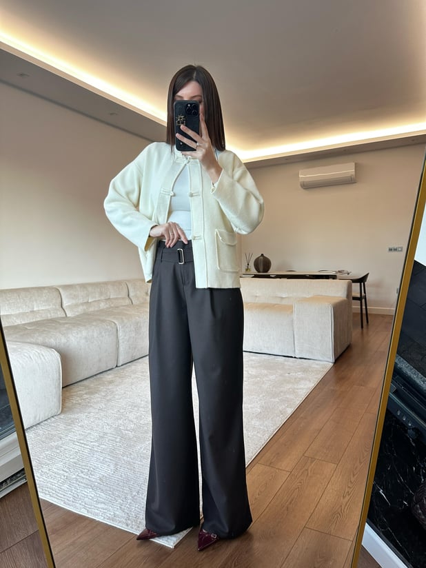 Premium Kemerli Kahve Palazzo