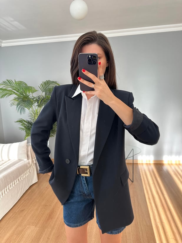 Premium Lacivert Blazer