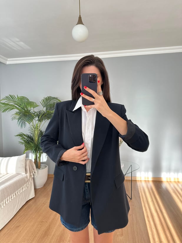 Premium Lacivert Blazer