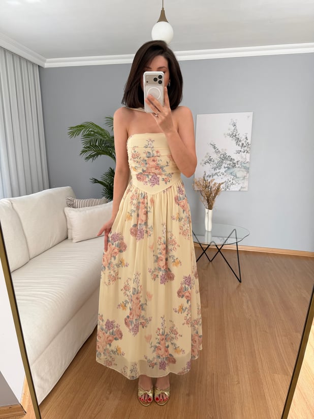 Romy Şal Detaylı Elbise