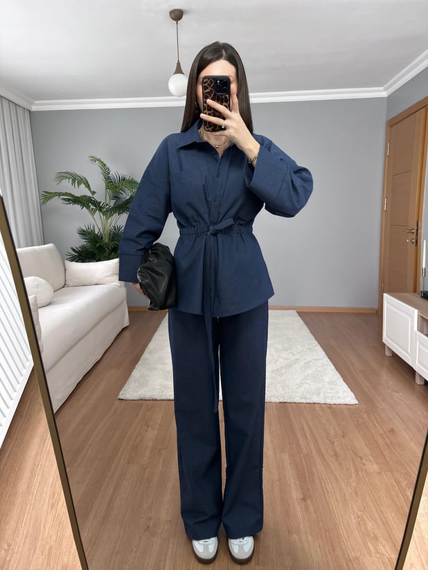 Sahara Denim Görünümlü Takım