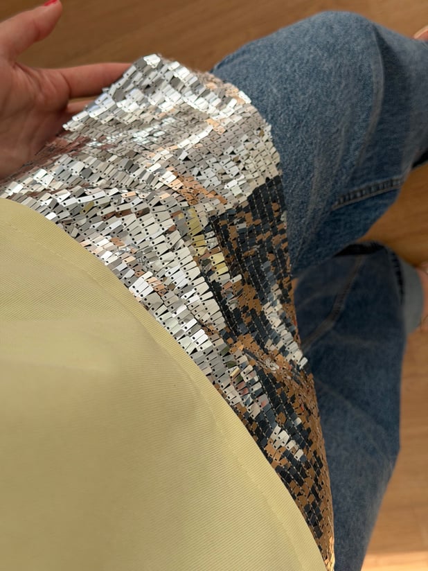 Silver Pullu Sarı Renk Tişört