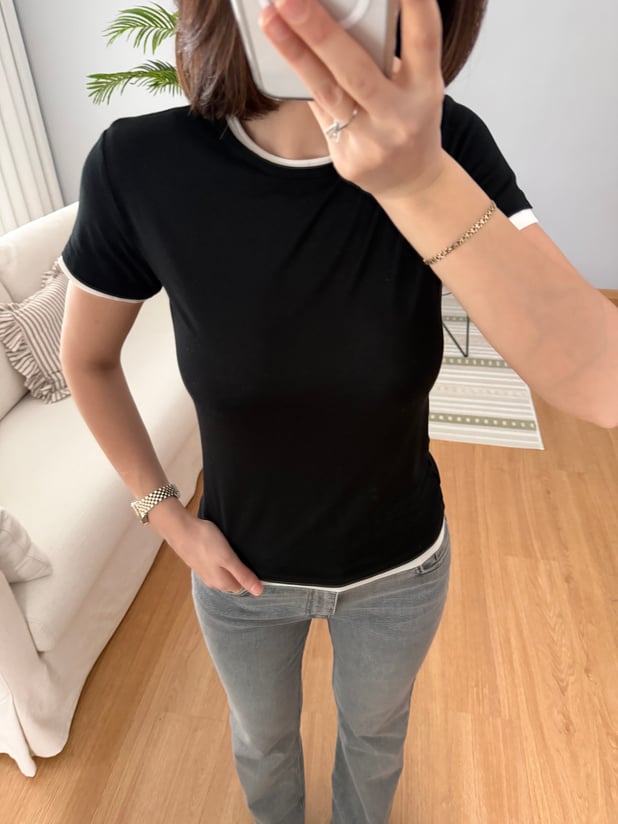 Siyah Çift Tişört