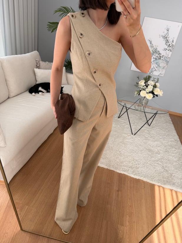 Tyra Bej Rengi Keten Takım