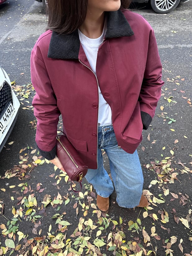 Velvet Bordo Ceket 