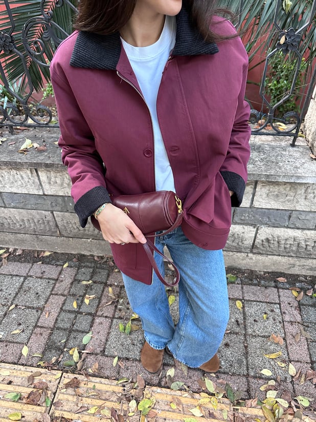 Velvet Bordo Ceket 