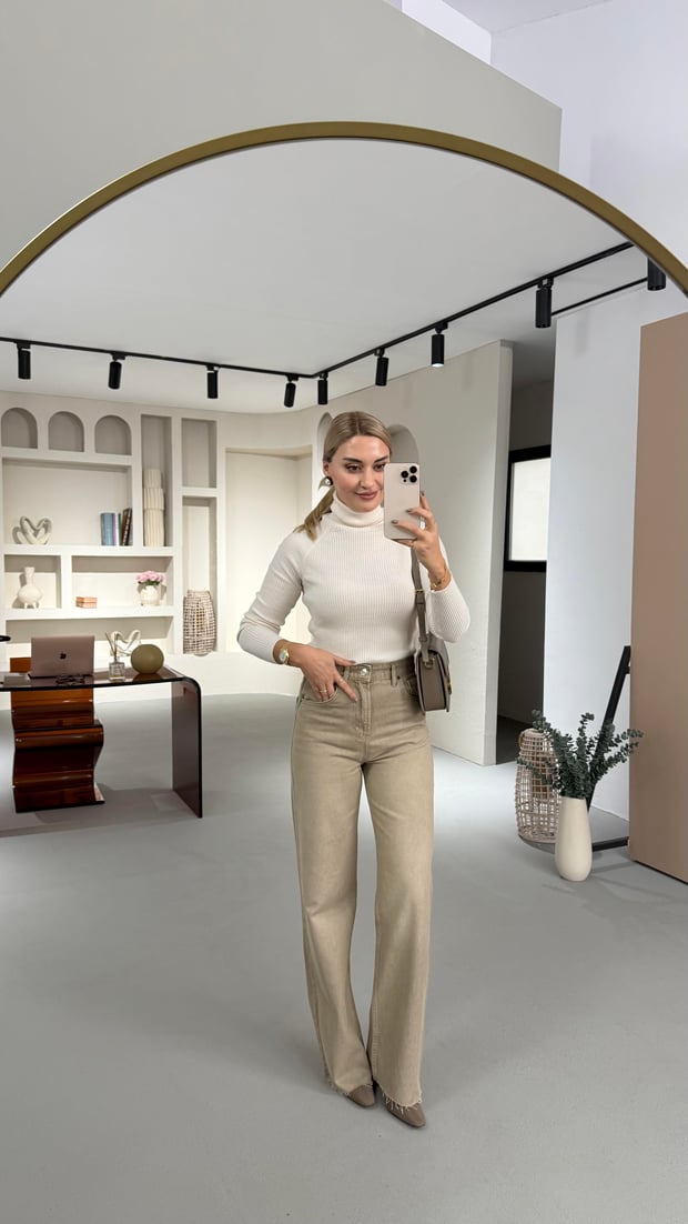 Premium Seri Kesik Paça Vizon Yıkamalı Jean