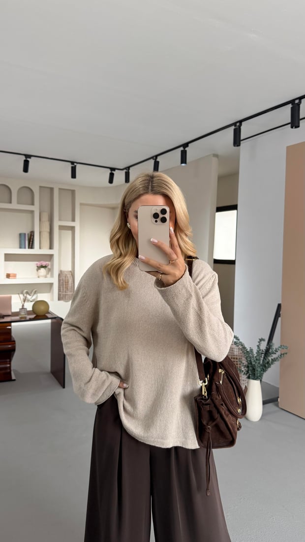 Premium Natural Oversize Merserize Triko