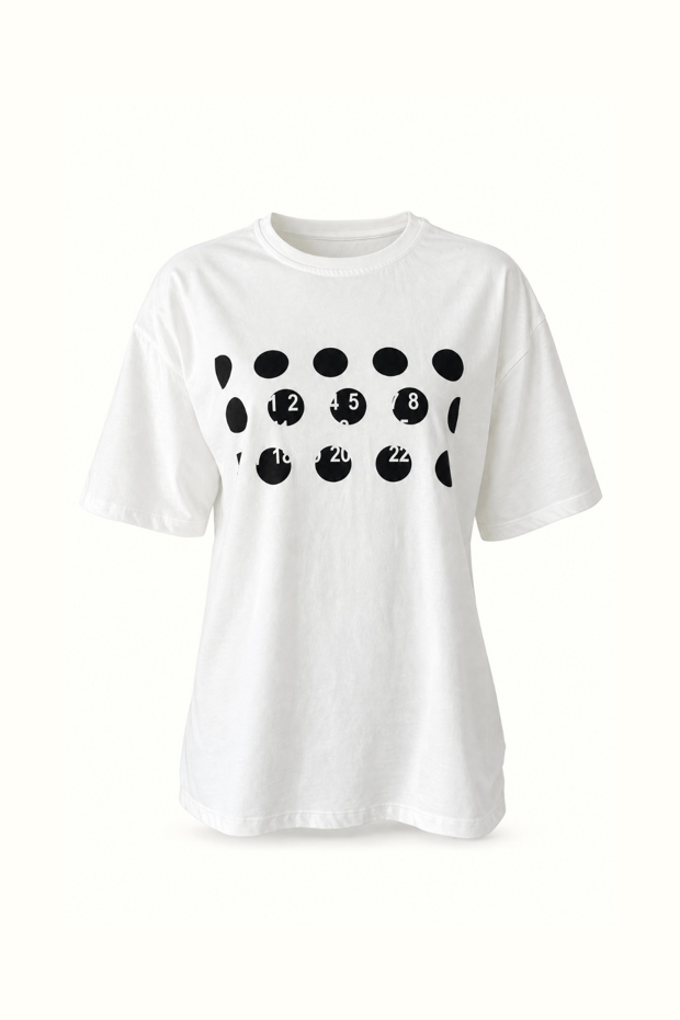 Grafik Baskılı Pamuklu Basic TshirtSezgi Tekin