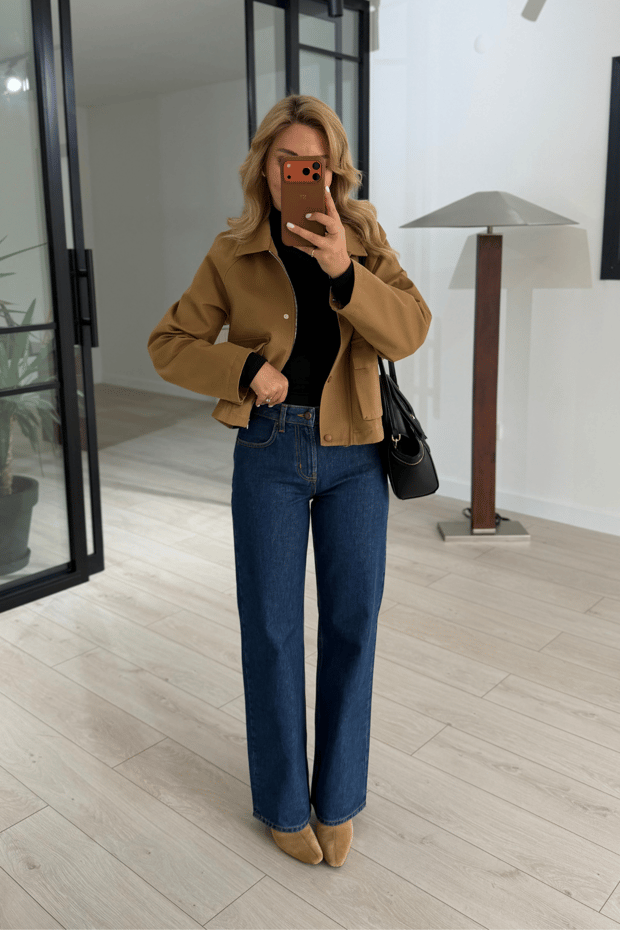 Premium Seri Orta Bel Straight Koyu Mavi JeanSezgi Tekin