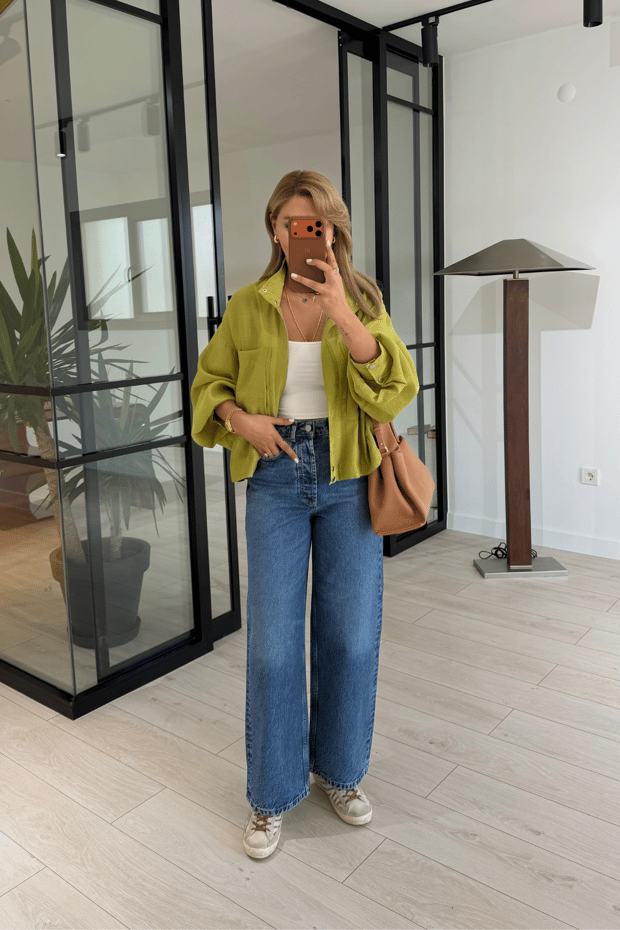 Premium Seri Yüksek Bel Wide Leg Koyu Mavi Yıkamalı JeanSezgi Tekin