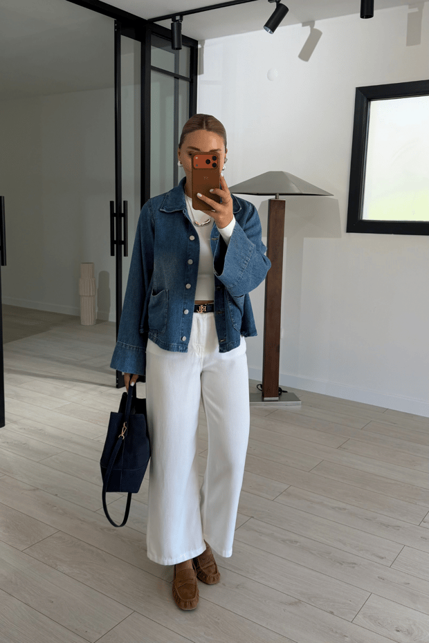 Wide Leg Dökümlü Ekru Bol PantolonSezgi Tekin