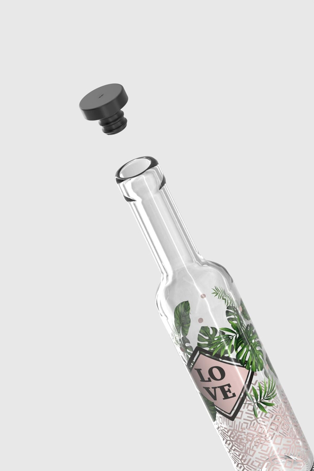 Renga Etnic Love 500 ml Desenli Cam Yağlık 152021 Pembe