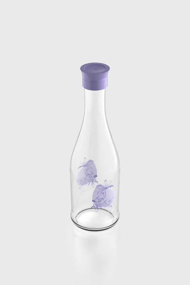 Renga Gala Flowers Desenli 1000 ml Cam Karaf 212011 Mor