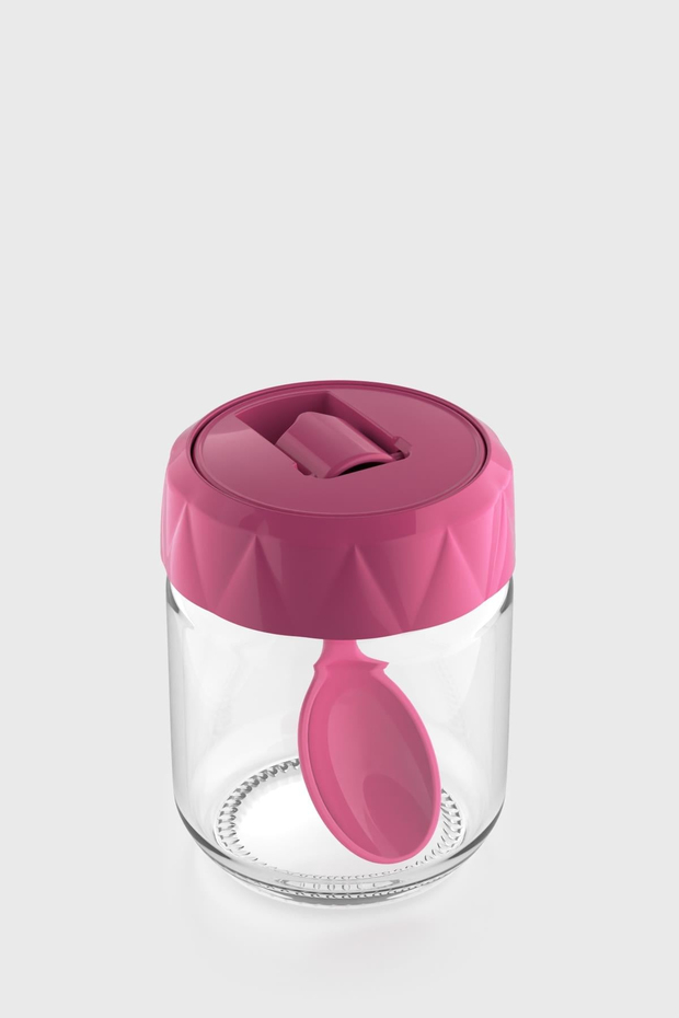 Renga Lexa 210 ml Kaşıklı Cam Baharatlık 161019 Fuşya