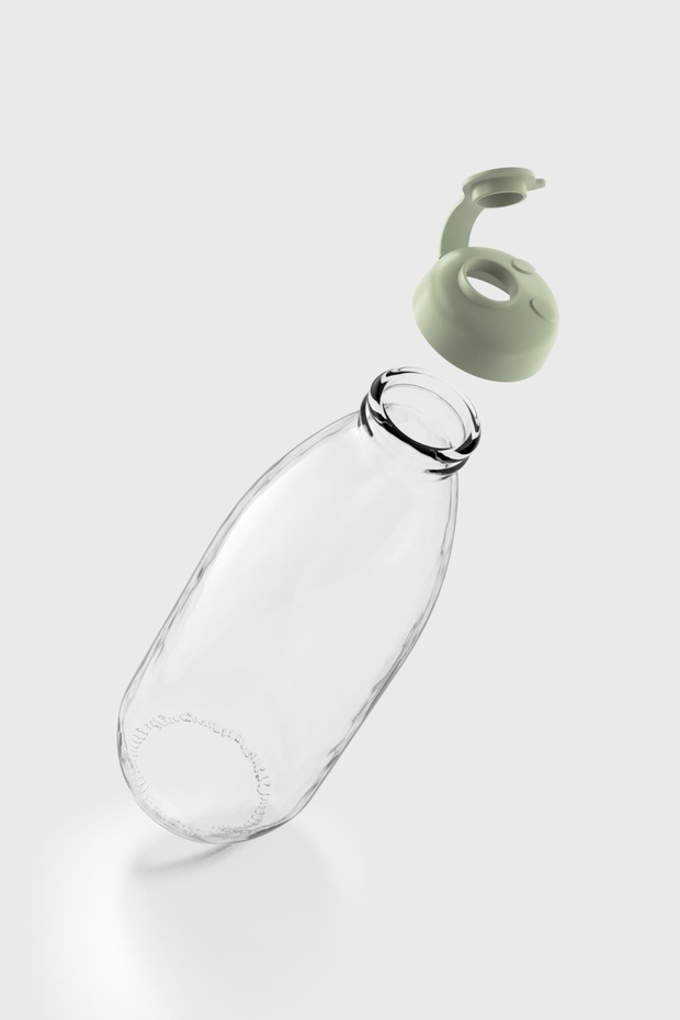 Renga Milky 1000 ml Cam Şişe 181009 Pastel Yeşil